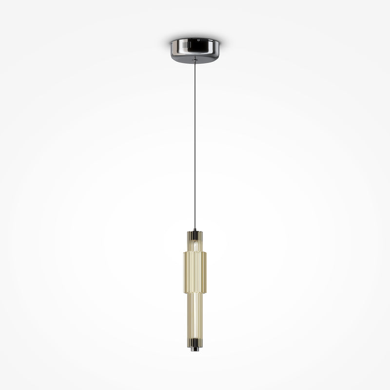 Maytoni Verticale 1L pendant lamp, chrome LED D 12cm