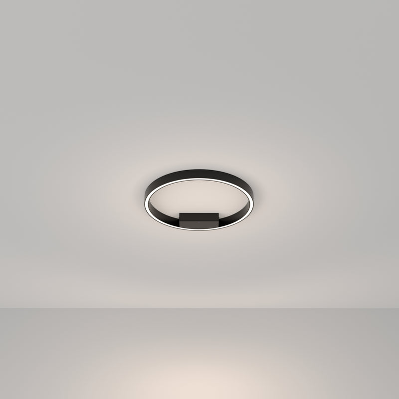 Maytoni Rim 1L ceiling lamp, black LED D 40cm