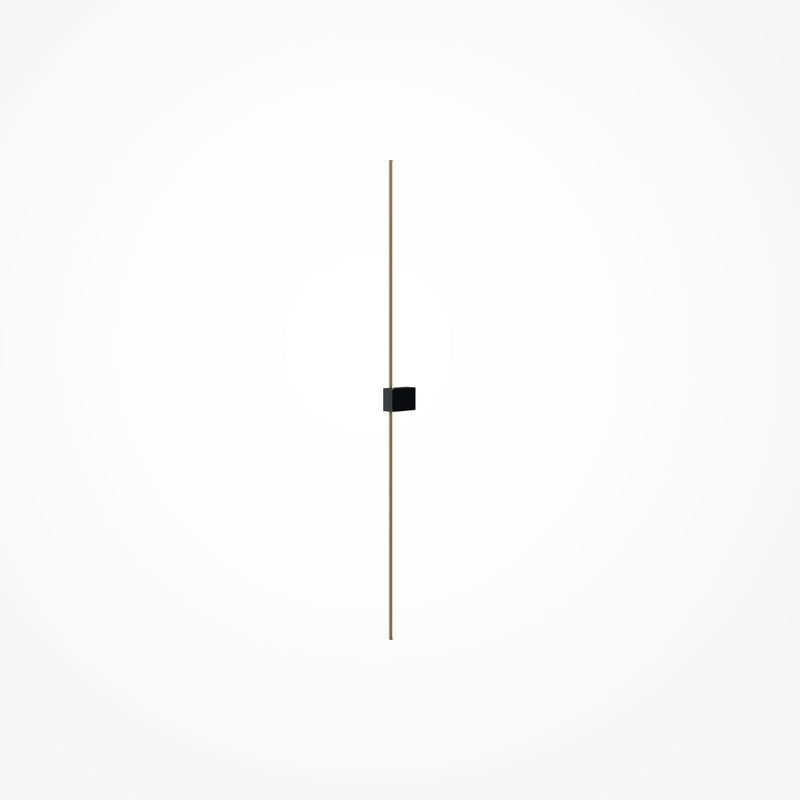 Maytoni Pars 1L wall sconce lamp, black LED H 3cm