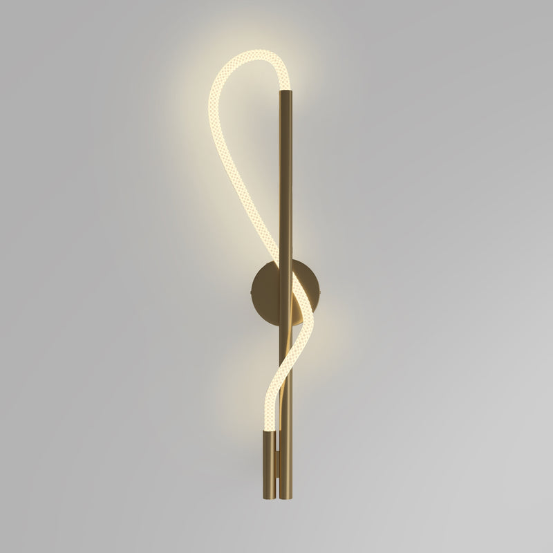 Maytoni Tau 1L wall sconce lamp, gold LED D 13cm