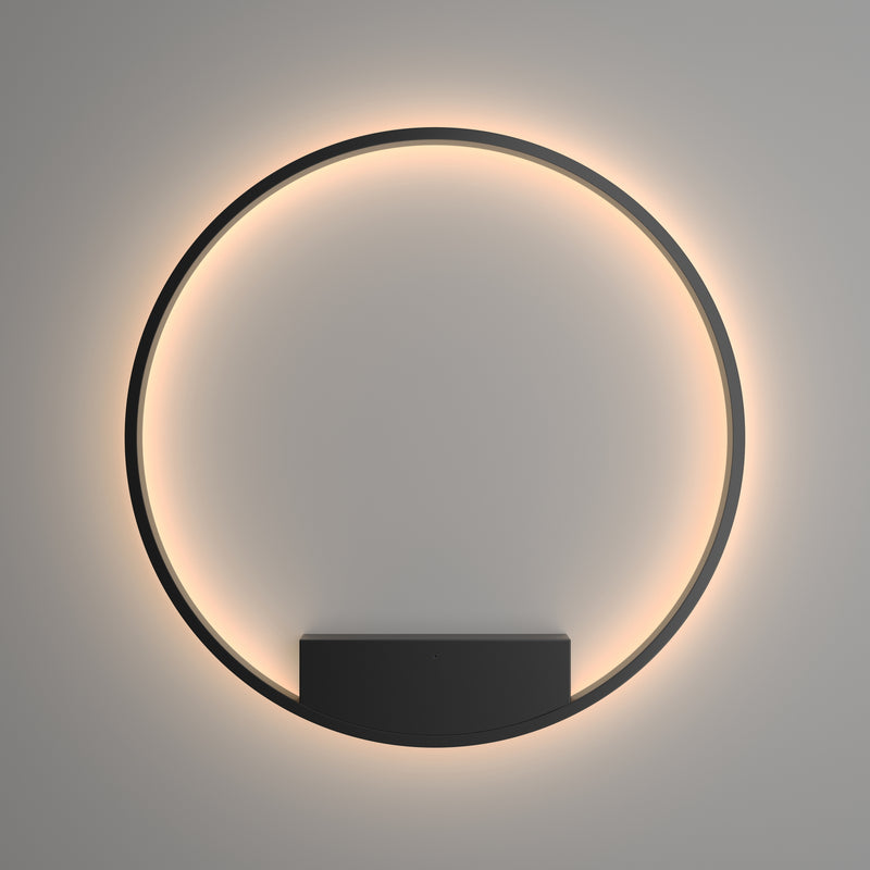 Maytoni Rim 1L washer sconce lamp, black LED D 80cm