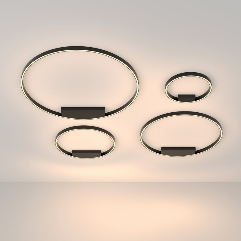 Maytoni Rim 2L ceiling lamp, black LED D 40cm