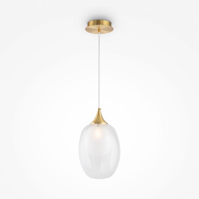 Maytoni Aura 1L pendant lamp, brass E14 D 19cm