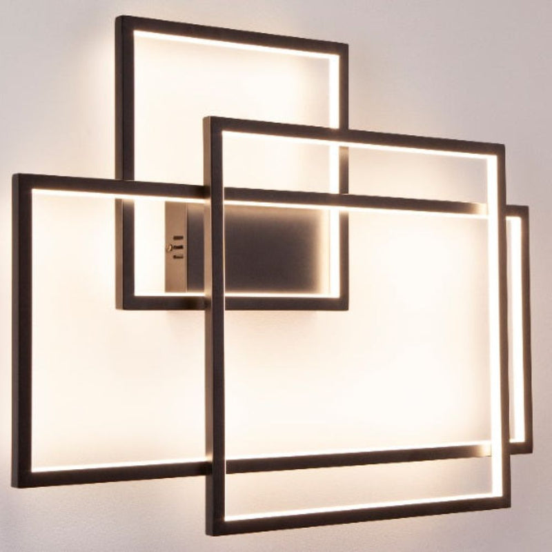 Maxlight Geometric 1L washer sconce wall lamp LED, black