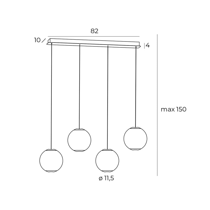 Maxlight Nobile 4L linear suspension lamp LED