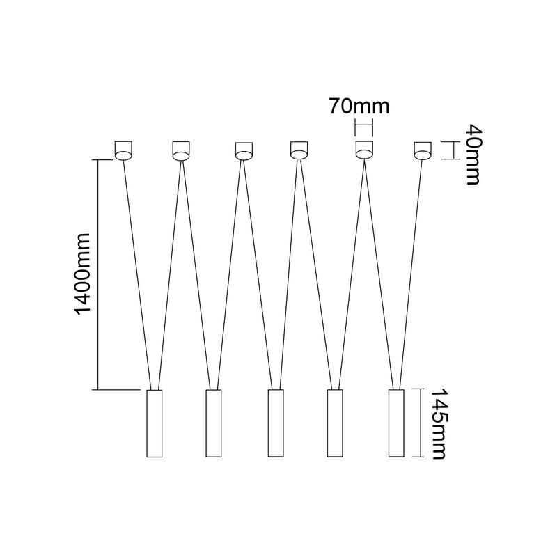 Orlicki Design Viva 5L pendant lamp G9 H 14cm