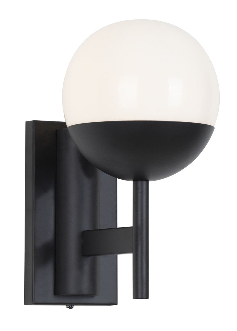 Maxlight Dallas 1L wall sconce lamp black