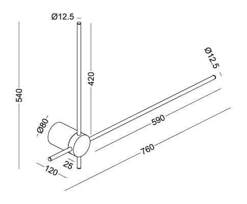 Elkim Lighting WAND 469 væglampe LED (SMD)