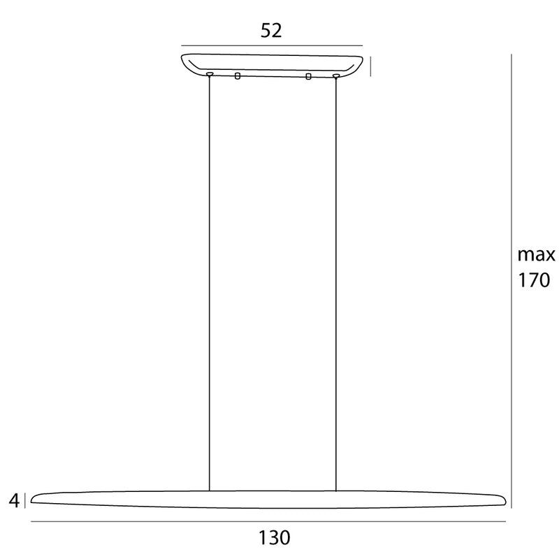 Maxlight Woody 1L track lighting lamp LED, L 130cm