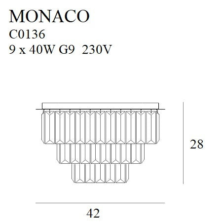 Maxlight Monaco 9L Einbauleuchte D 42cm