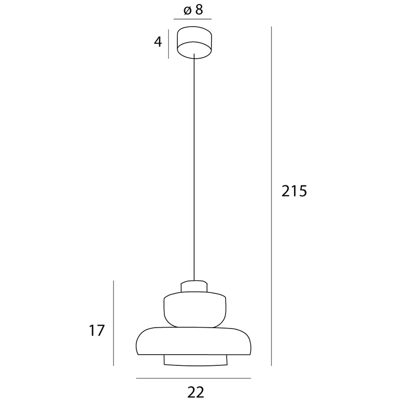 Maxlight Signature C 1L pendant lamp, D 22cm, LED