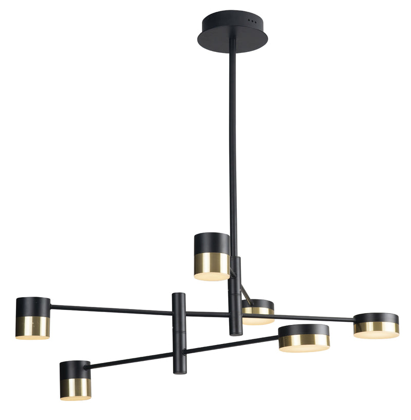 Maxlight Puma 6L chandelier LED black