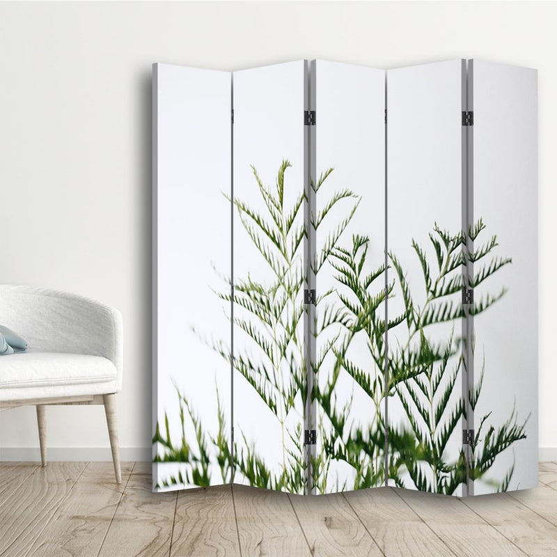 Room divider Double-sided rotatable, Green Fern Leaves