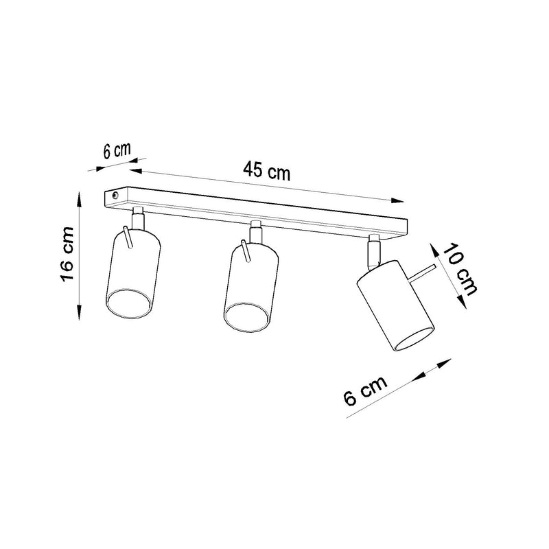 Plafondlamp RING 3 wit