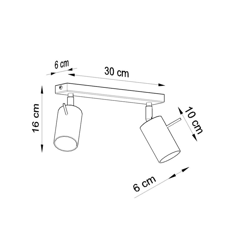 Loftslampe RING 2 sort