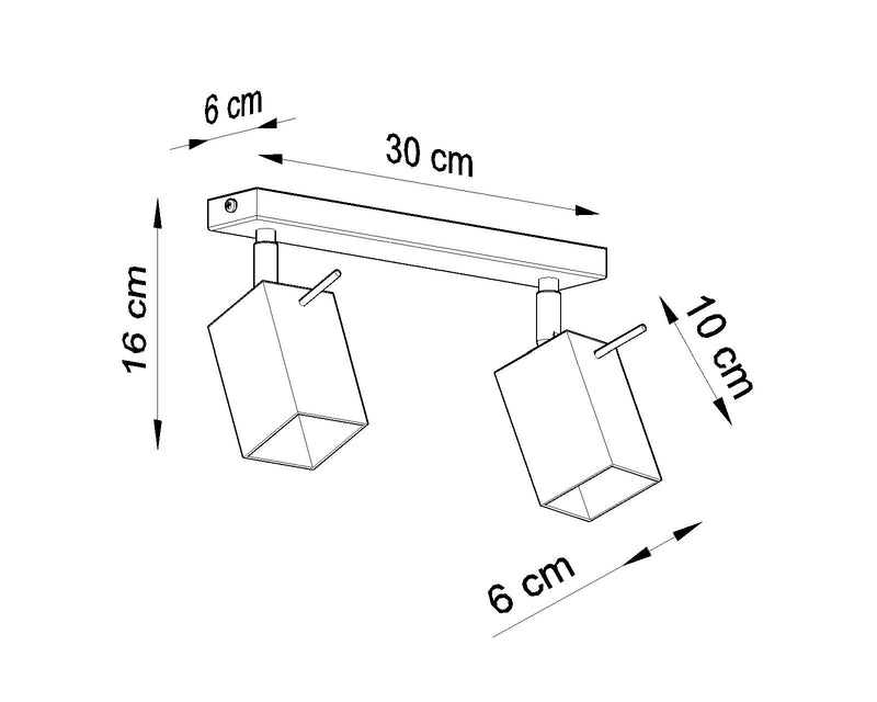 Plafondlamp MERIDA 2 wit