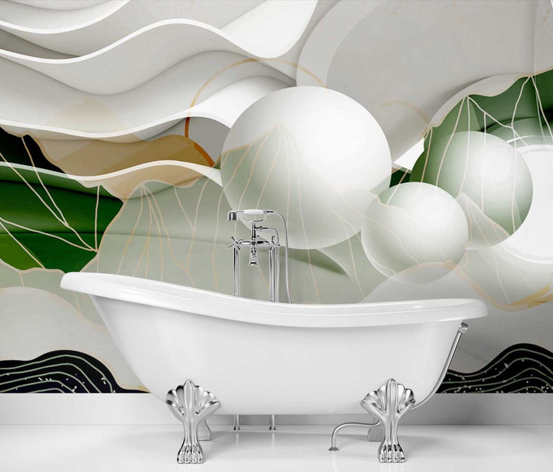 Wallpaper, Abstract Waves 3D Balls
