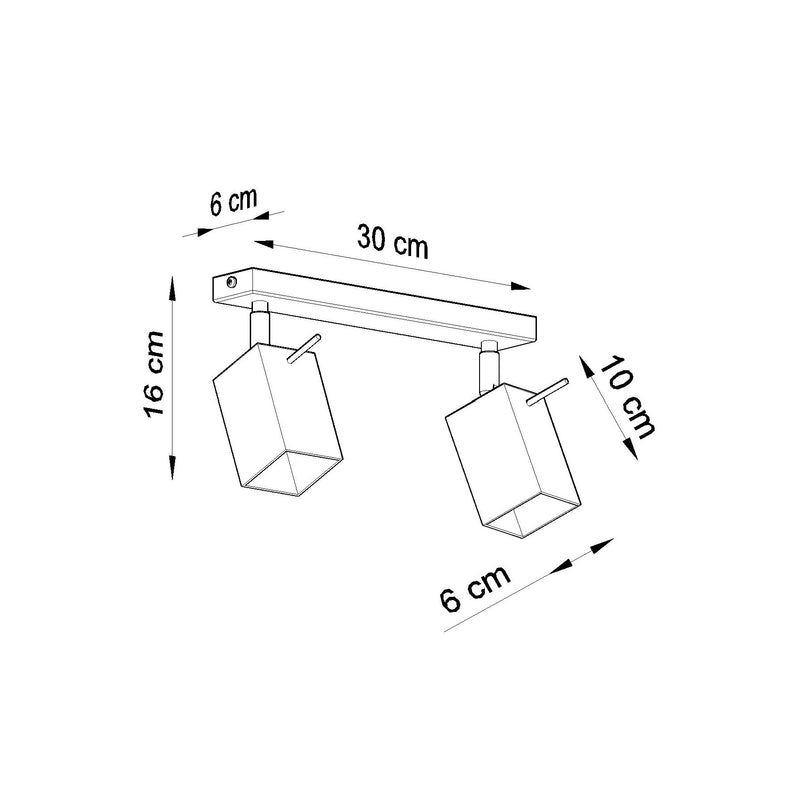 Loftslampe MERIDA 2 sort