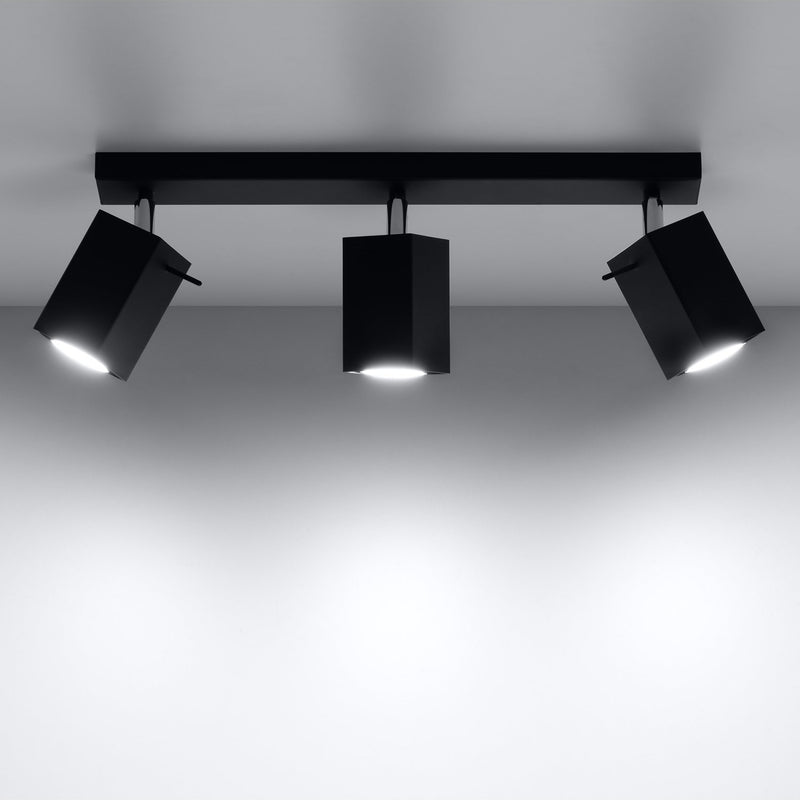 Loftslampe MERIDA 3 sort