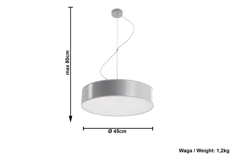 Pendant lamp ARENA 45 grey