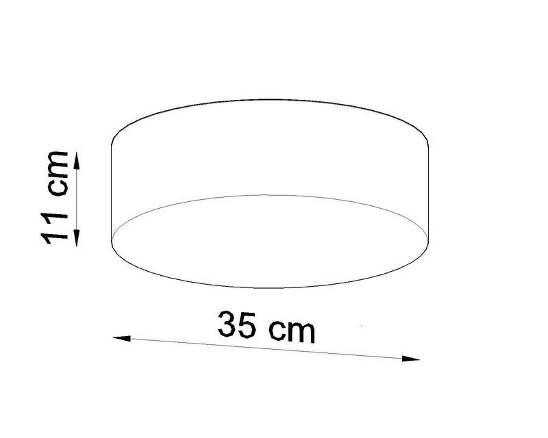 Lampada da soffitto ARENA 35 nera