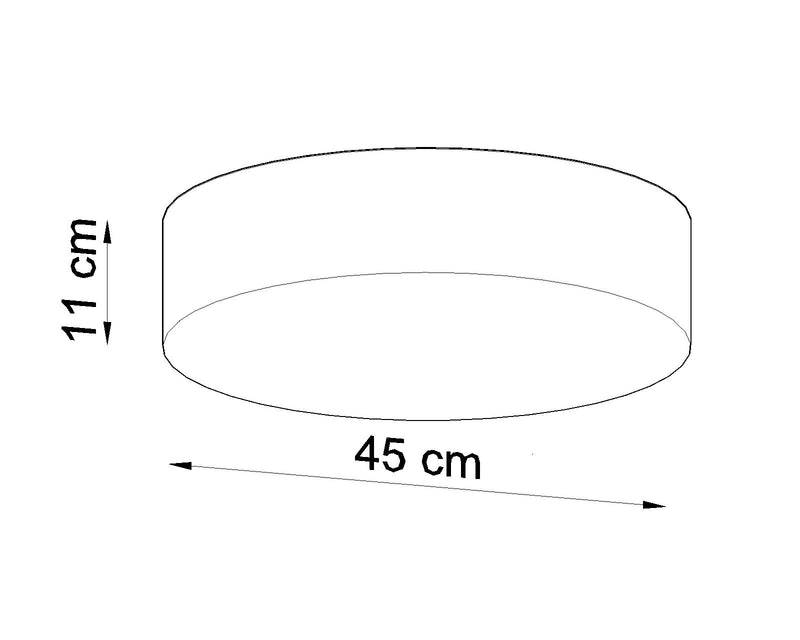 Loftslampe ARENA 45 sort