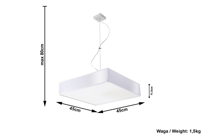 Lámpara colgante HORUS 45 blanca