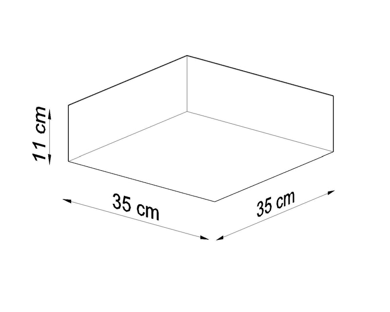 Lampada da soffitto HORUS 35 nera