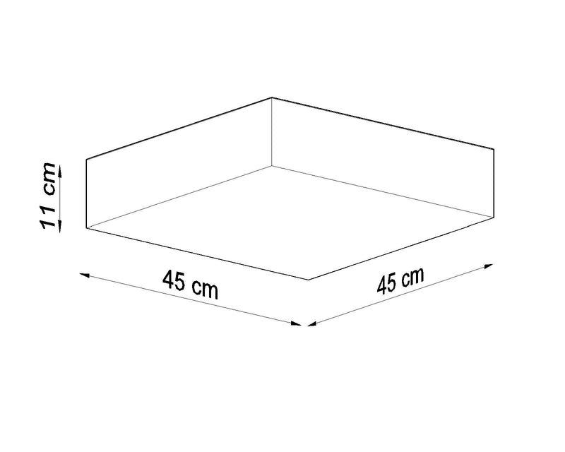 Loftslampe HORUS 45 sort