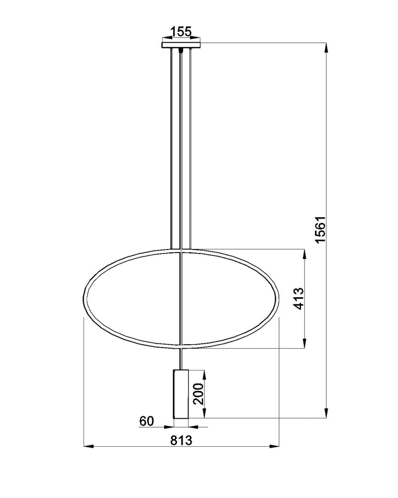 Lampe à suspension HOLAR 1 noire