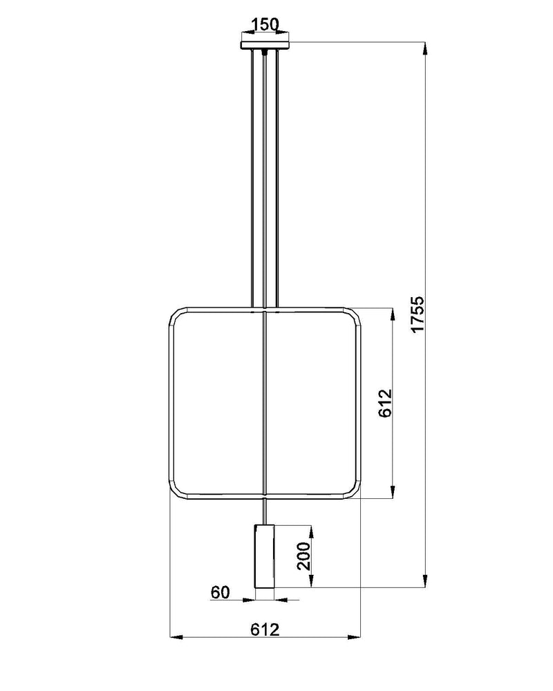 Lampe à suspension RANA 1 noire