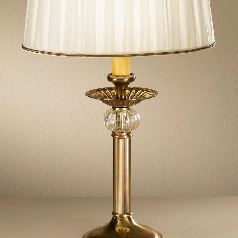 Table lamp ASCOT brass textile