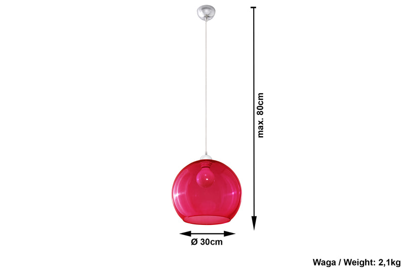 Pendant lamp BALL red