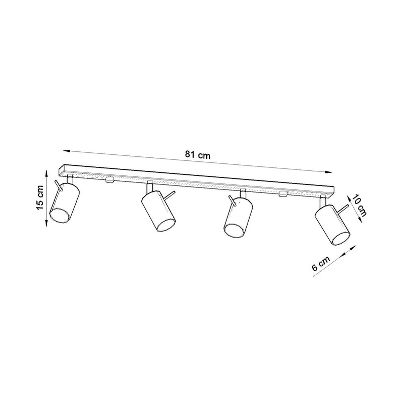 Loftslampe RING 4L hvid