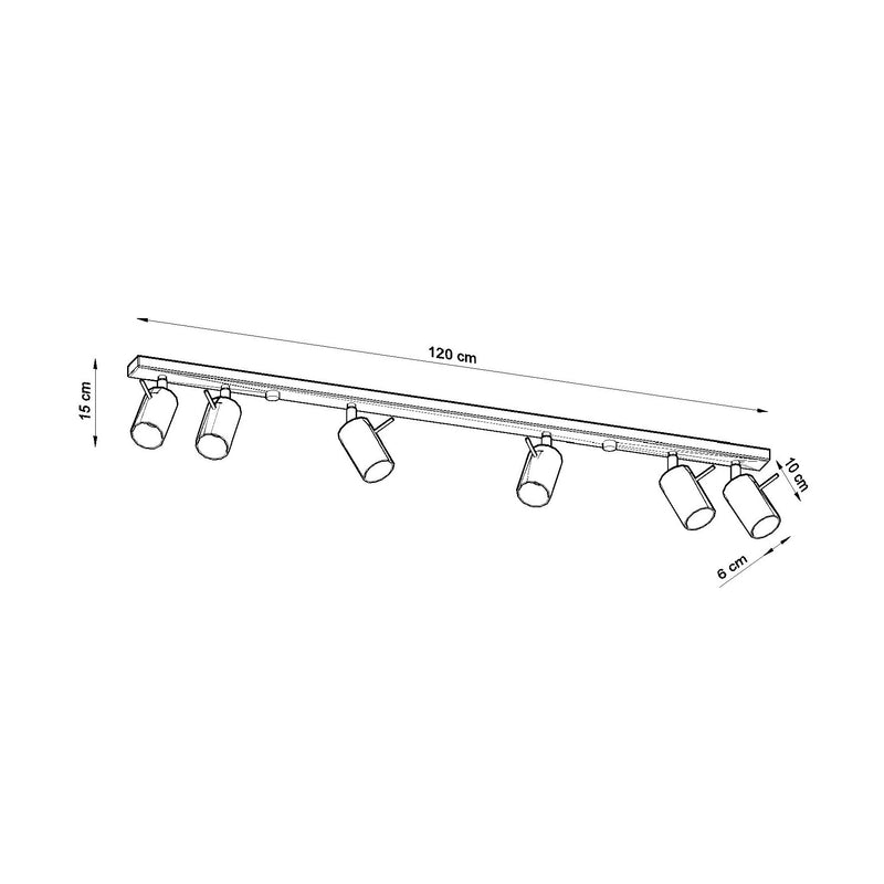 Lampada da soffitto RING 6L bianca