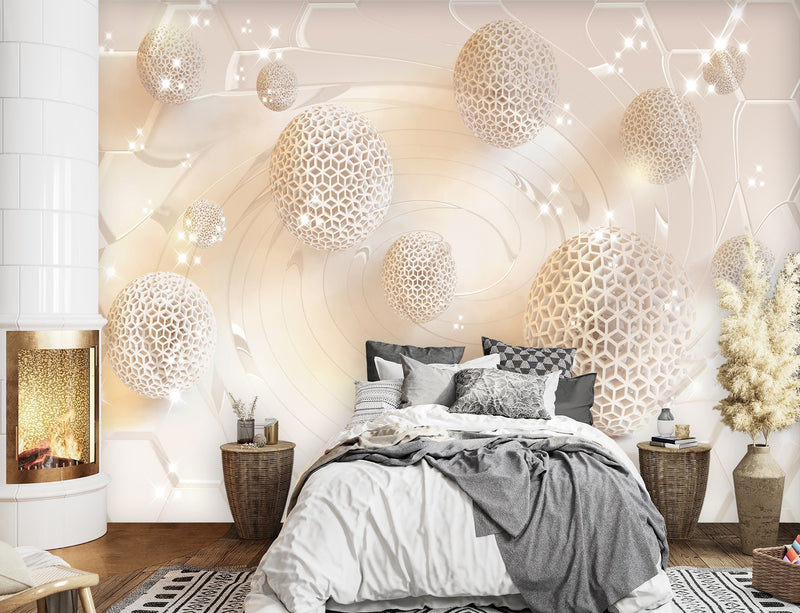 Wallpaper, Spheres in a vortex 3d
