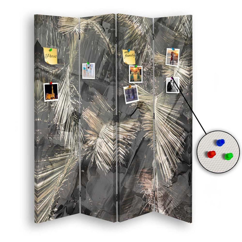 Room divider Double-sided PIN IT, Variations on a theme of grey