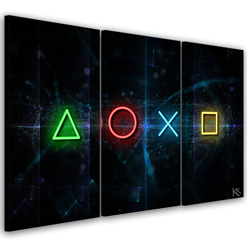 Three piece picture canvas print, Buttons for the controller