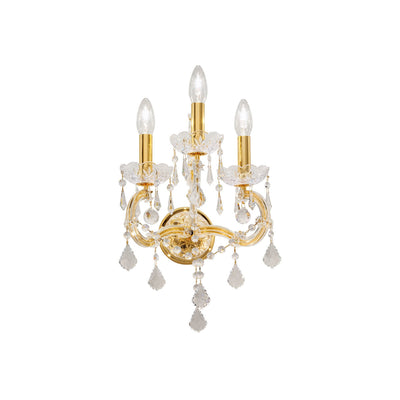 Wall sconces BELVEDERE gold crystal