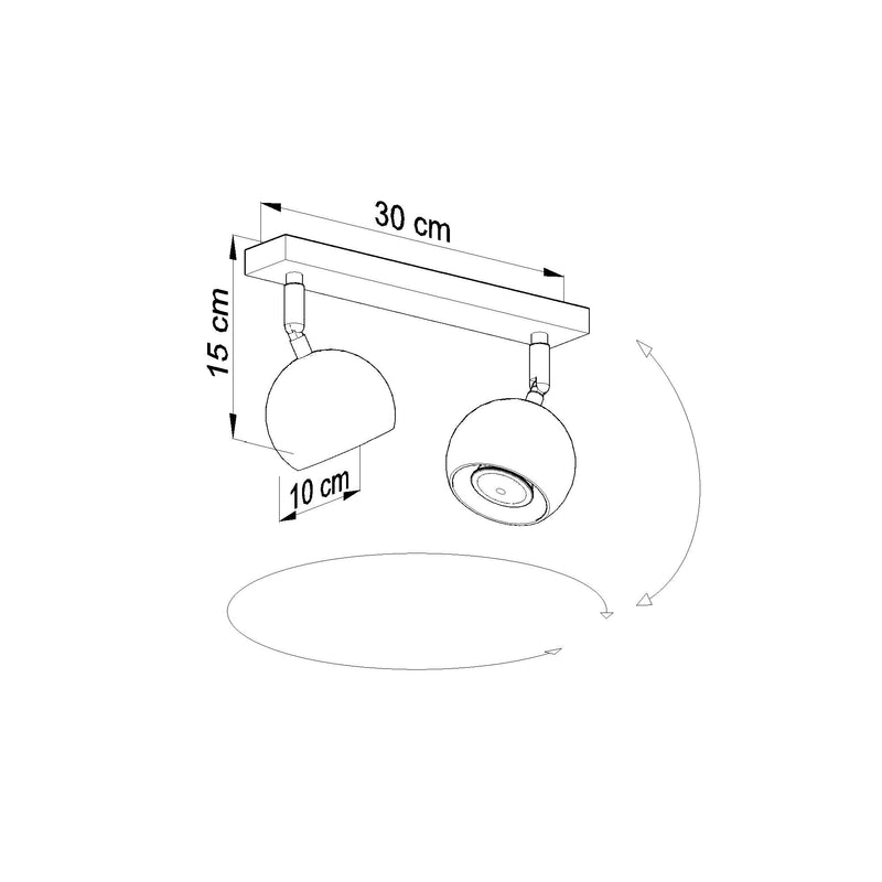 Plafondlamp OCULARE 2 wit