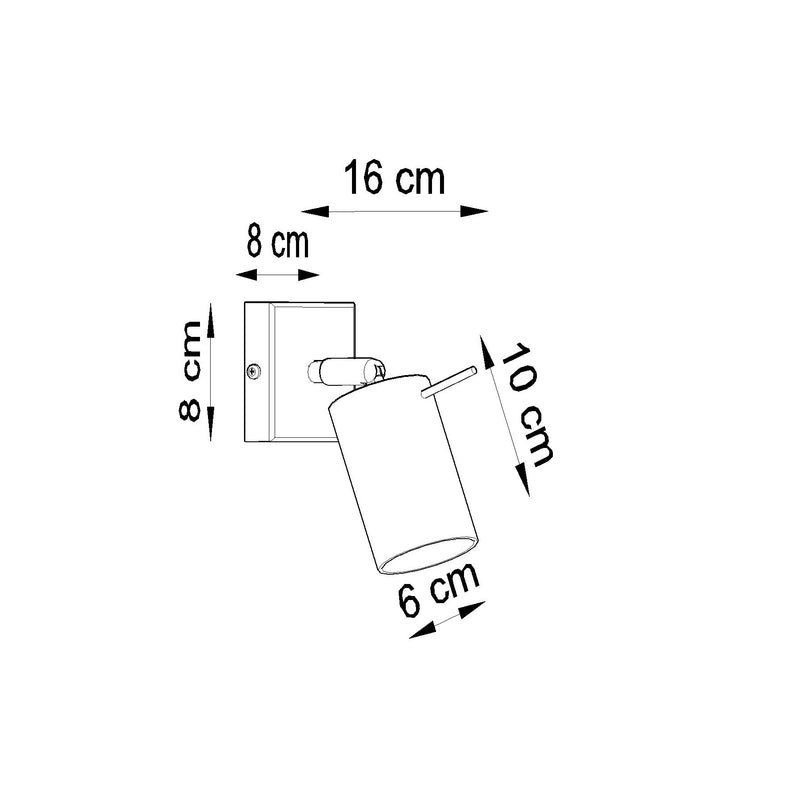 Wall lamp RING 1 grey