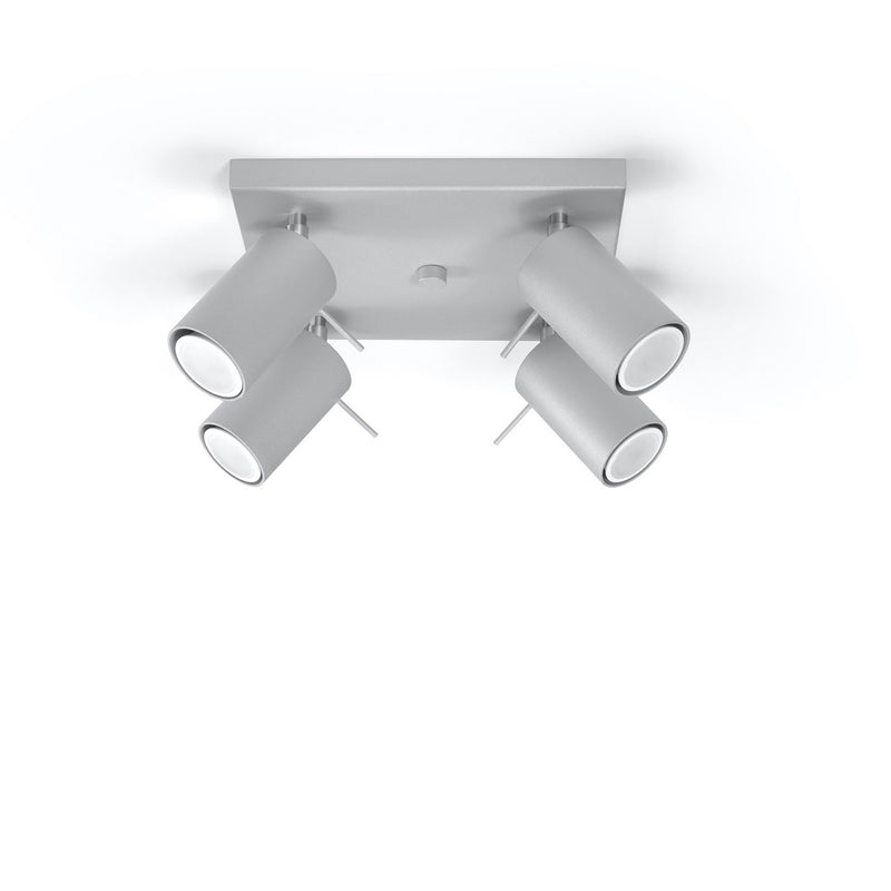 Lampada da soffitto RING 4 grigia