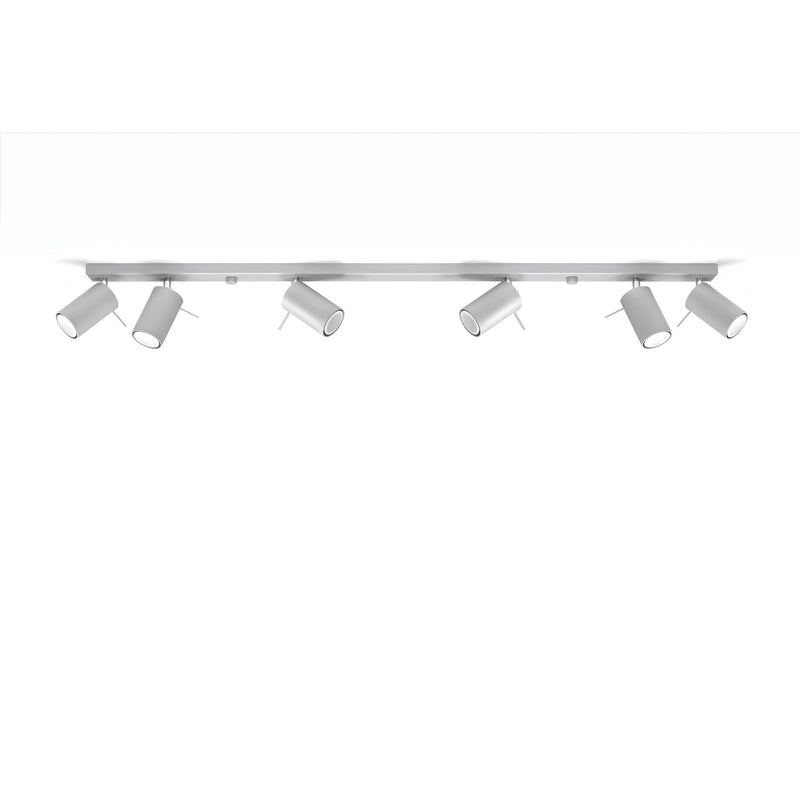 Lampada da soffitto RING 6L grigia