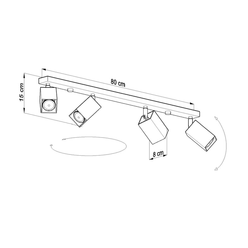 Loftslampe MERIDA 4L hvid