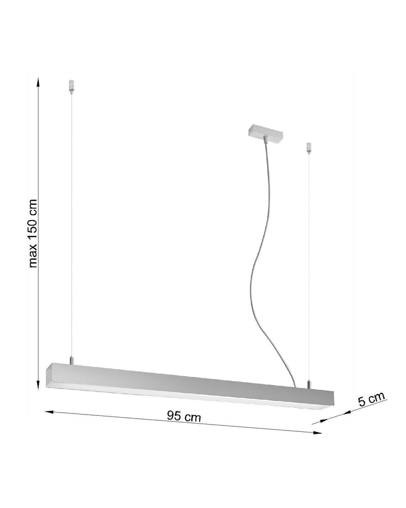 Lampe à suspension PINNE 95 grise