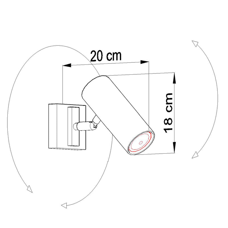 Lámpara de pared DIREZIONE blanco