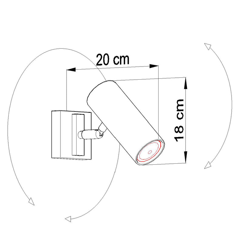 Ceiling lamp DIREZIONE 1 white