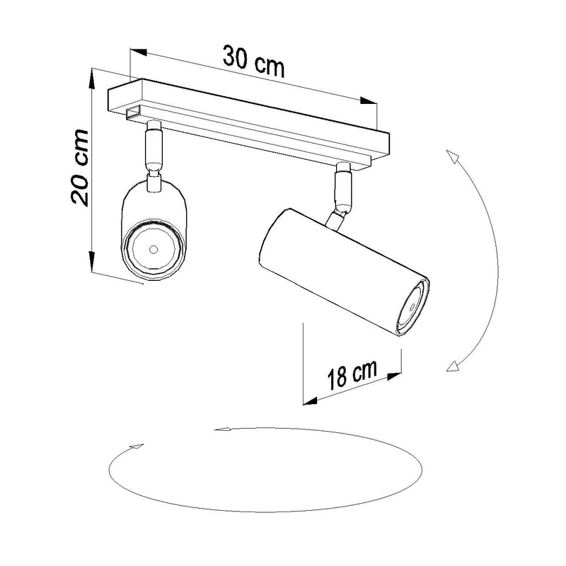 Ceiling lamp DIREZIONE 2 white