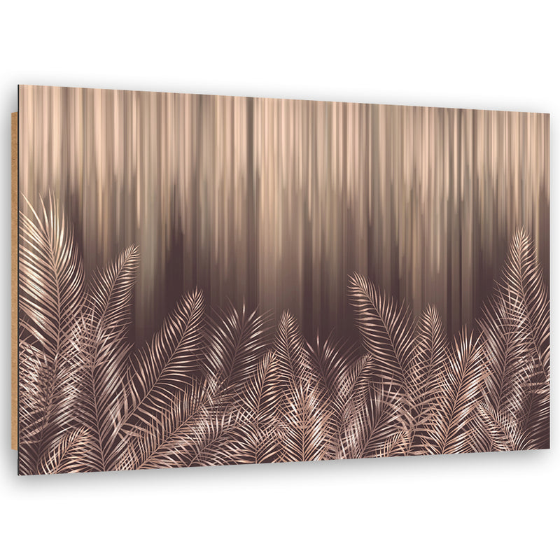 Deco panel print, Exotic palm leaves 3D
