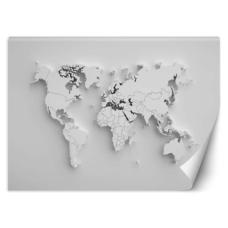Wallpaper, World Map Continents 3d